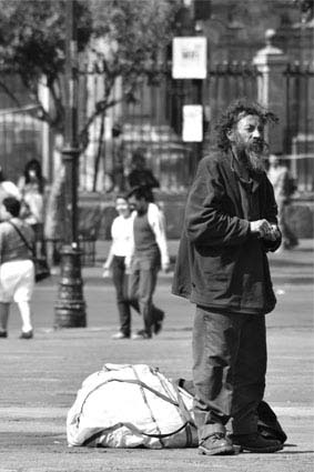 Hombre en zócalo